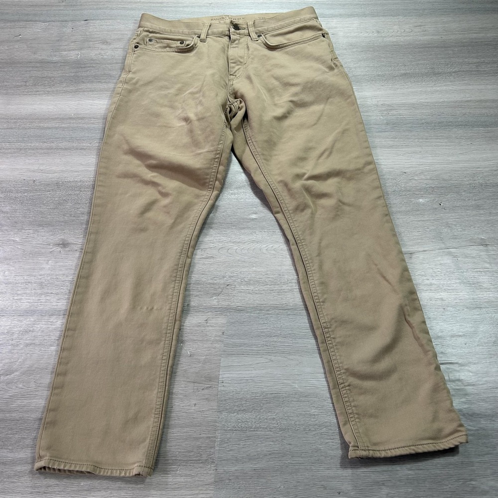 Banana Republic Pants Mens 30x30 Khaki Slim Traveler Chino Stretch Jeans‎ Casual
